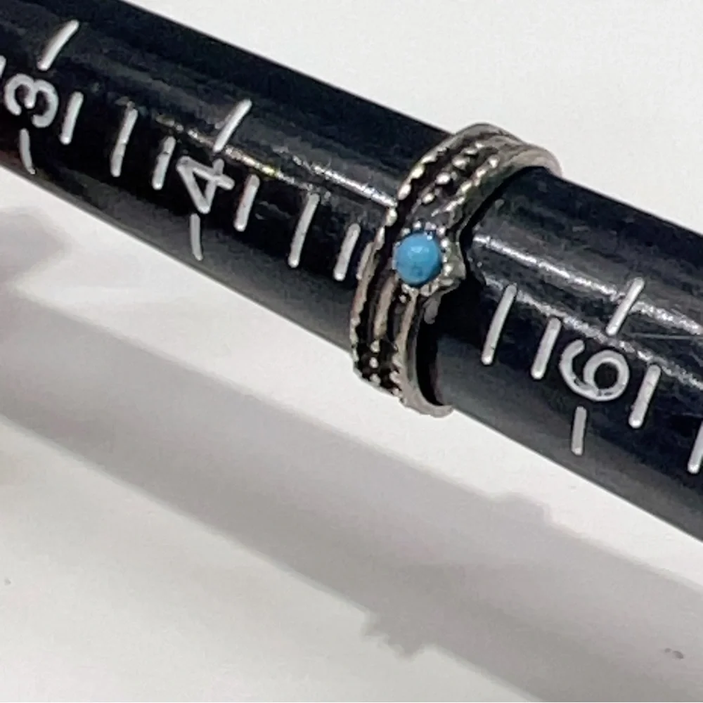Simple vintage band turquoise faux stone